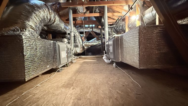 Attic ductwork and air handlers